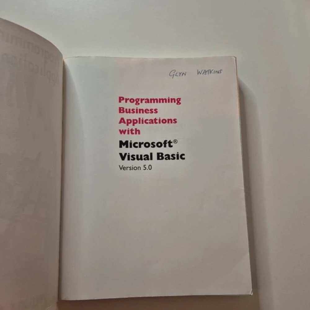 Visual Basic 5.0 Programming Business Applications Paperback - White - Picture 5 of 5